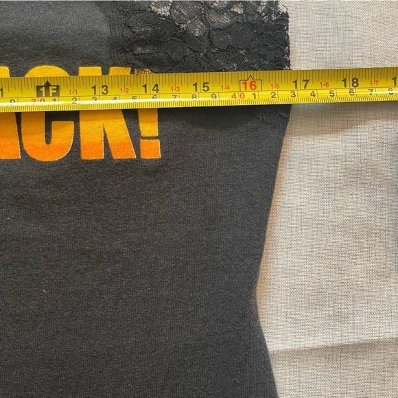 Conner Ives Lace trimmed black printed cotton jersey mini dress size medium - Picture 5 of 12